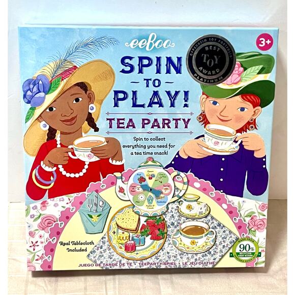 eeBoo Tea Party Spinner Game toy; 2 to 4 players; 15 - 30 play time - Picture 1 of 5